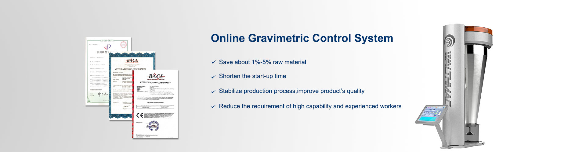 Kalite Gravimetrik Besleme Sistemi Fabrika